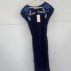 Sugarhill boutique Hummingbird Cutwork Embroidered Dress